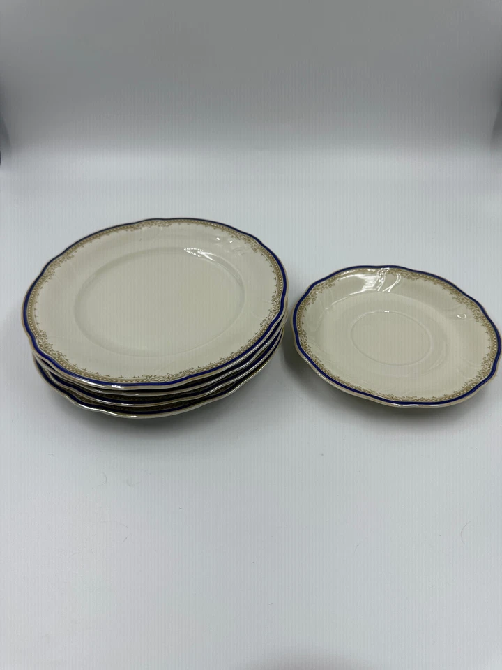 Hutschenreuther Abt. Paul Müller Selb Germany Blau/Gold Teller Konvolut