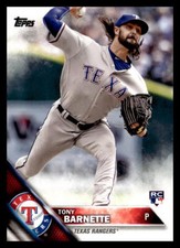 2016 Topps Update Tony Barnette  Rookie US135 Texas Rangers