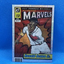 2022 Donruss Baseball Ronald Acuna Jr Marvels Vector Parallel M-4