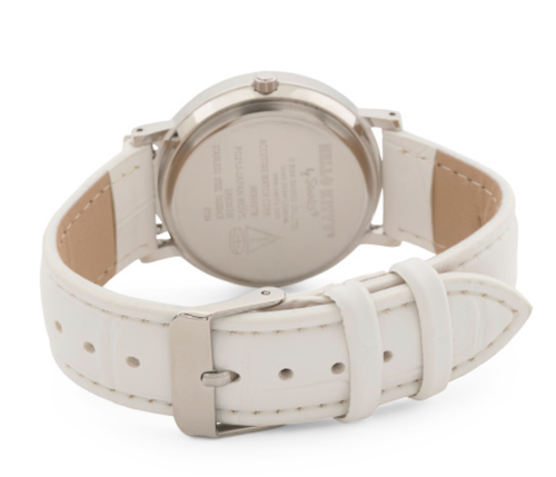 Sanrio Hello Kitty White Women's Watch, Bow Charm, Leather, Gift Box - Picture 6 of 6