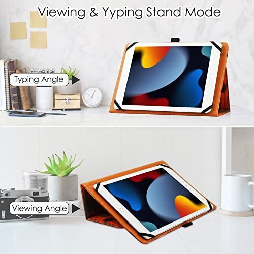 Universal Case for 9inch 10inch Tablet, Stand Folio Protective Cover, Library - Picture 6 of 7
