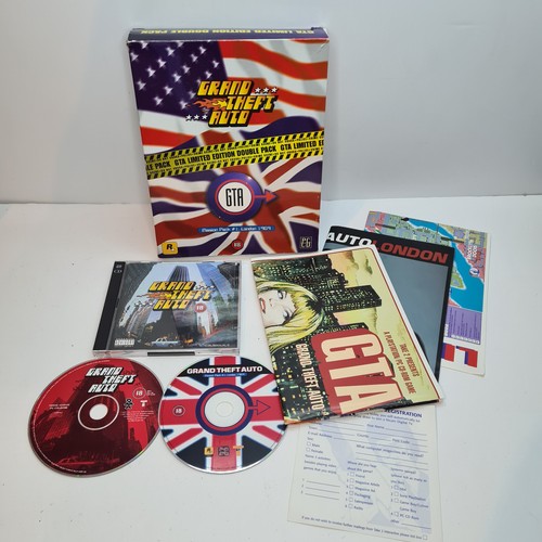 Grand Theft Auto GTA + GTA London 1969 PC CD ROM Big Box Limited Edition