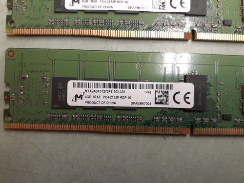 16GB (4x4GB) Micron 1Rx8 PC4-2133P Server Memory RAM MTA9ASF51272PZ-2G1A2II 1448 - Picture 2 of 3