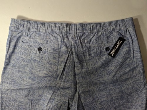 Clearance- Size 40 Roundtree & Yorke Khaki Shorts 7" Inseam Stretch Floral Blue - Picture 8 of 8
