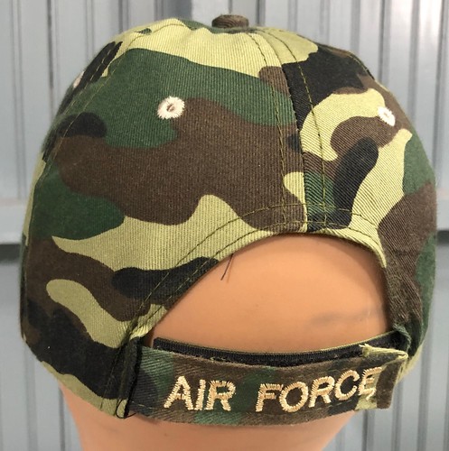 Baseballmütze Mütze US United States Air Force Camouflage große Krempe Logo verstellbar - Bild 7 von 8
