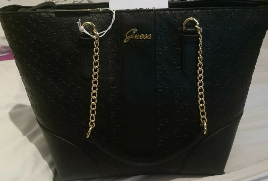 Sac guess shop noir avec chaine