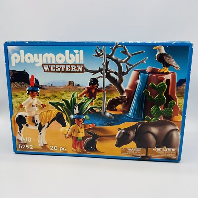 Playmobil Native American Western 5252 Native American Complete Set  Water Fall