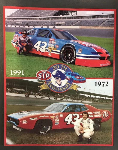 RICHARD PETTY-STP 20th ANNIVERSARY 1991/1972-8x10 SOUVENIR CARD
