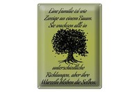 Blechschild Spruch 30X40 Cm Familie Ist Wie Zweige An Baum Deko Schild