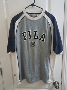 Details about FILA Vintage Embroidered ITALIA Sweatshirt - WHITE / GREY Details about FILA Vintage Embroidered ITALIA Sweatshirt - WHITE / GREY