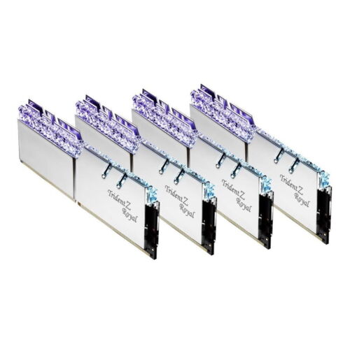 128GB G.Skill DDR4 Trident Z Royal Silver 3200Mhz PC4-25600 CL16 Quad Kit 4x32GB - Picture 2 of 5