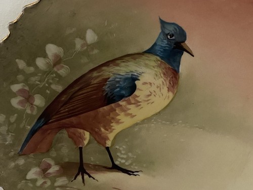 Blakeman Limoges Hand Painted Game Bird Decorative Plate Circa 1910 - Picture 23 of 24