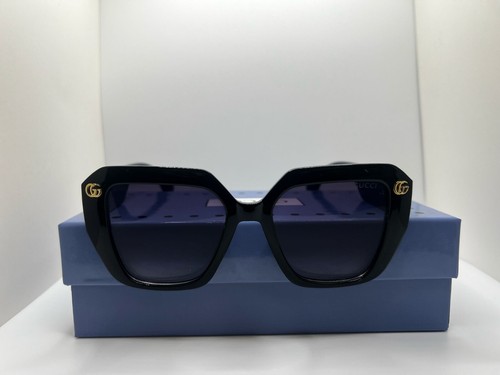 Lunettes de soleil Gucci GG3029S noires avec logo rouge/blanc/bleu or 52 mm verres unisexes - Photo 6/9
