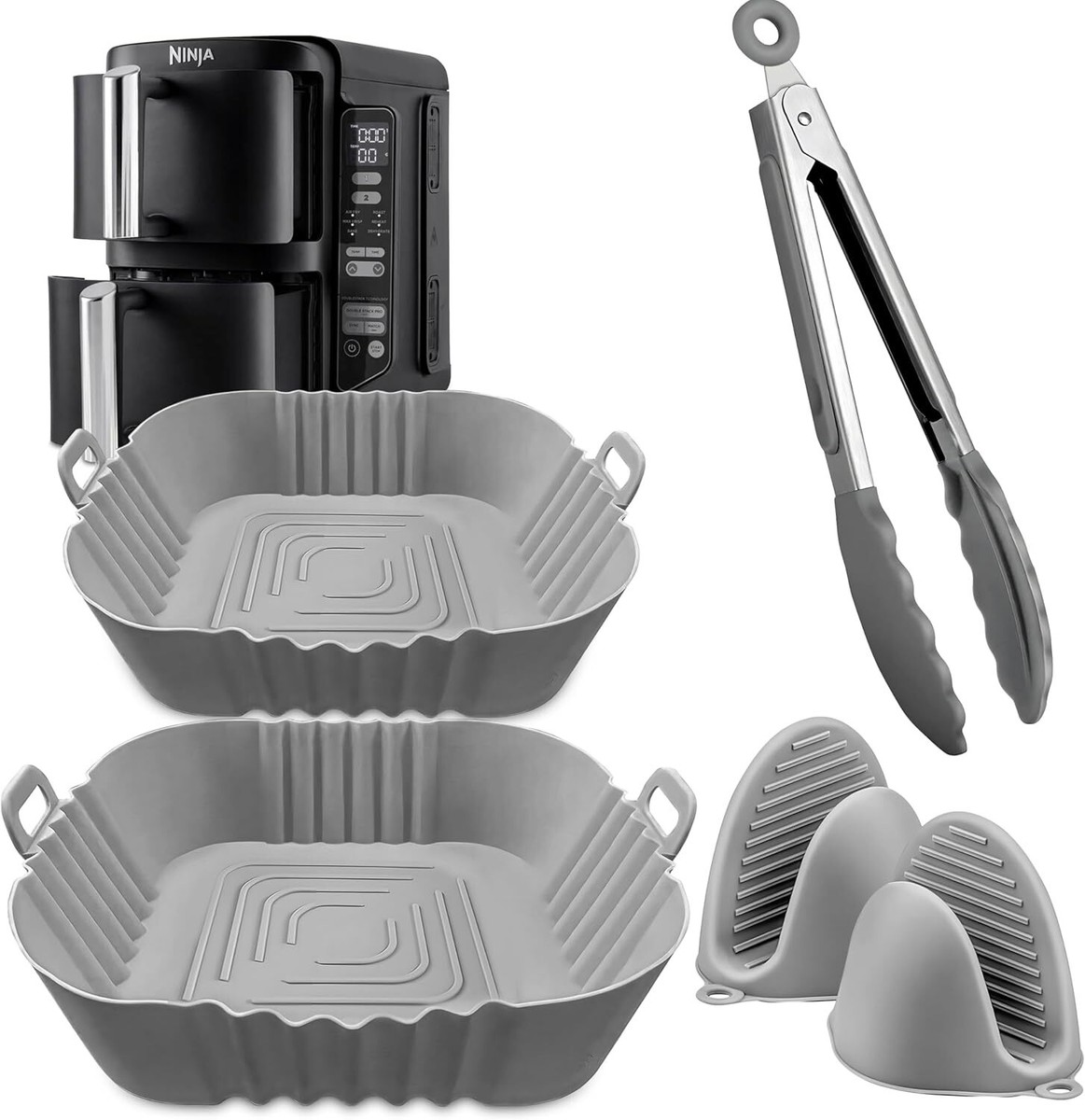 Accessori Per Friggitrice Ad Aria, Set Di 9 Friggitrici Ad Aria Doppia Zona Da 37 Qt 42 Qt E Piu Grandi Mxbc