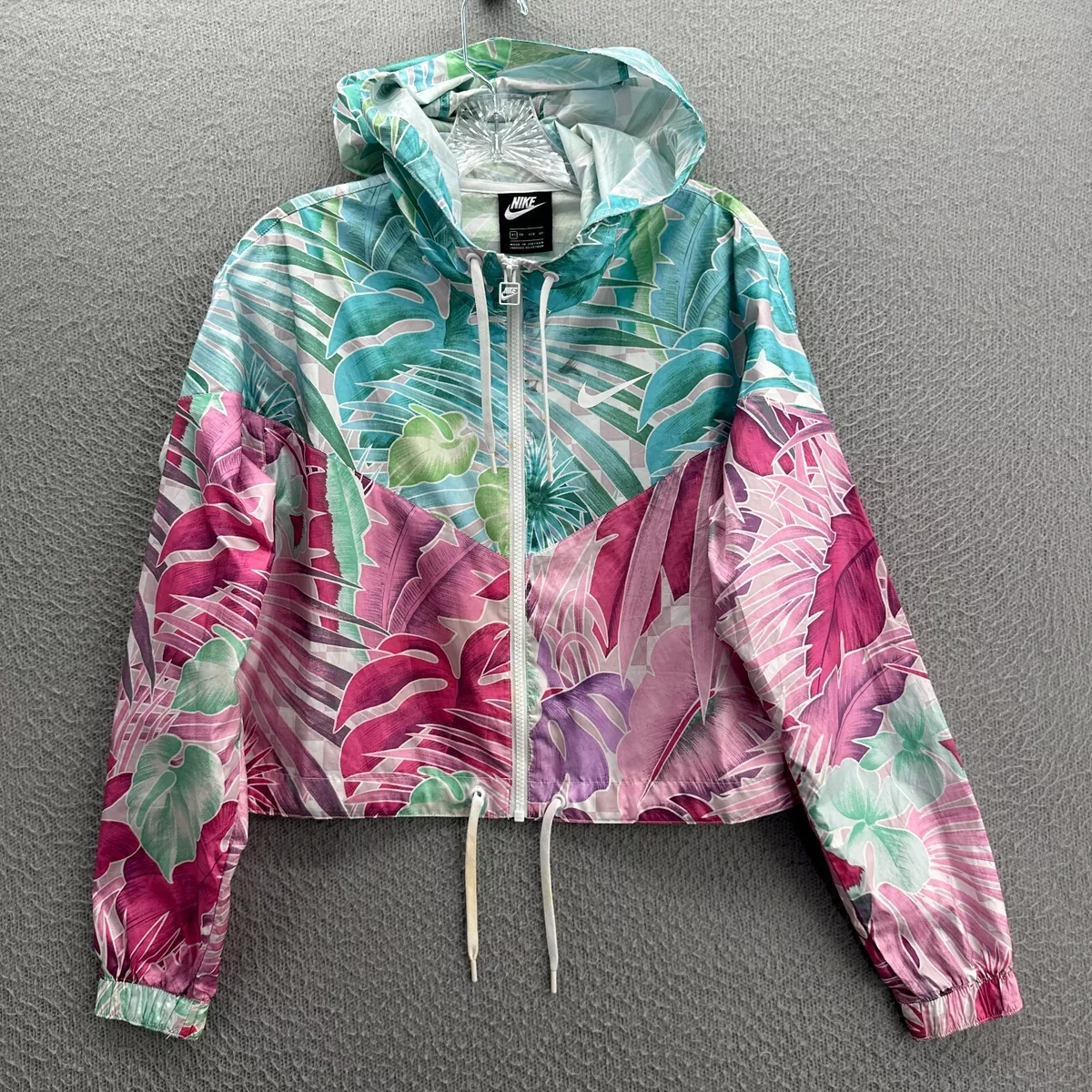 Pink cropped windbreaker cheap