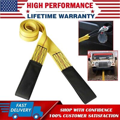 2/" x 6ft Nylon Web Lifting Sling Tow Strap Eye /& Eye Flat Loops Rigging Towing
