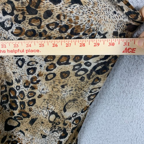 Jessica Mcclintock Cheetah Open Front Kimono Shawl Semi Sheer Mobwife - Picture 8 of 9