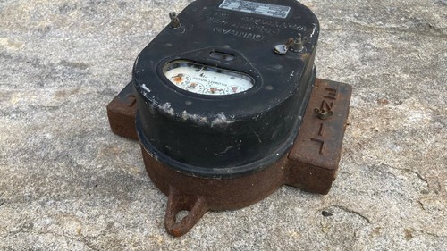 Vintage/Antik Duncan 3 Phasen Watthour Meter Metallabdeckung Gusseisen Sockel - Bild 10 von 12