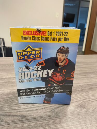 2021-22 Upper Deck Hockey Series 1 Mega Box factory sealed 11 packs 88 cards  - Picture 1 of 2