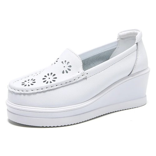 Women Shoes Increase Casual Slip-on Women's Loafers Summer Breathable Shoes Lady - Picture 31 of 35
