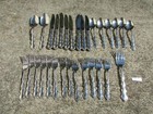 Oneida MOZART Stainless Deluxe Flatware Set 30 Pieces with Serving Set Shiny