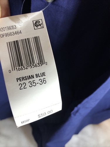 Van Heusen Men's Tall FIT Dress Shirts Poplin - Size 22 Persian blue￼ - Picture 2 of 4