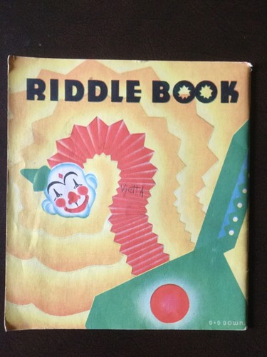 Vintage 1936 RIDDLE BOOK, Saalfield #140, paperback Very Good +++ - Picture 3 of 9