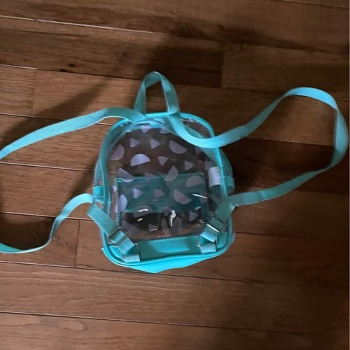 Transparenter Mini Rucksack Wassermelonenmuster Aqua verstellbare Träger Reißverschluss - Bild 2 von 7