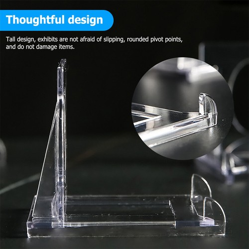 20Pcs Mini Clear Adjustable Acrylic Easel Display Stand Holder For Trading Card - Picture 8 of 16