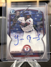 YOSY GALAN 2023 BOWMAN CHROME AUTOGRAPH RANGERS 1ST BOWMAN