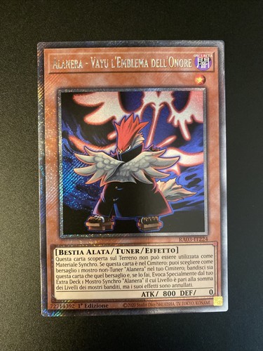 Yu Gi Oh 1ed Rare Segreta Platinum ra03-it224 Blackwing Vayu L Emblem Of Honor - Picture 1 of 1