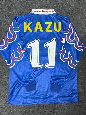 asics 日本代表 KAZU 11番 サッカーシャツ 1997 Japan adidas Home L/S Kazu #11 World Cup Asian