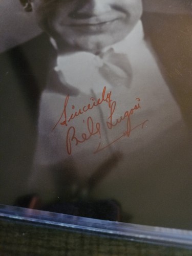 Bela Lugosi ~ signed handsigniert Graf Dracula rote Tinte Unterschrift - Bild 2 von 2