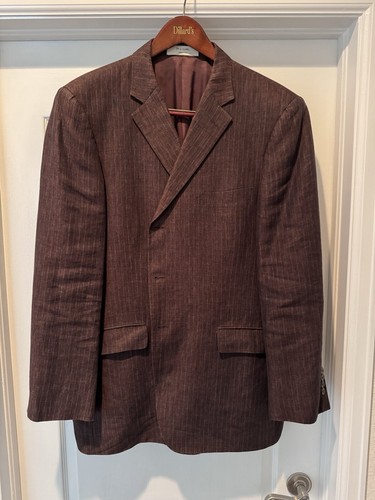 John W. Nordstrom Brown Italian Linen Sport Coat 48L - Picture 1 of 5