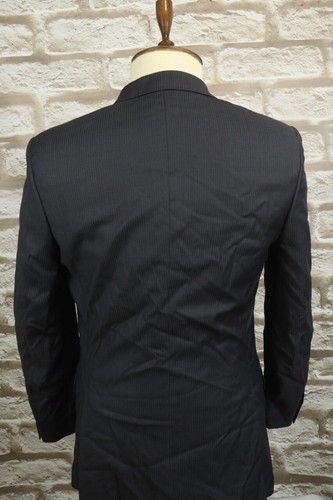 GIEVES & HAWKES Blue Wool Striped Single Breast Blazer Pants Suit Size 40 R - Picture 7 of 24
