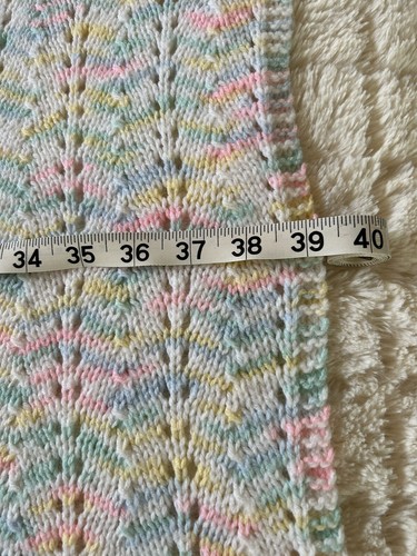 Hermoso Tejido Hecho a Mano Recién Nacido Multicolor Unisex Bebé Afgano 45"" x 39"" Nuevo - Imagen 4 de 8