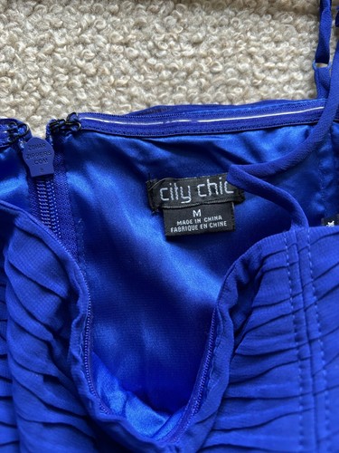 CITY CHIC Beautiful Blue Formal Dress Size M (18) NWOT - Picture 5 of 6
