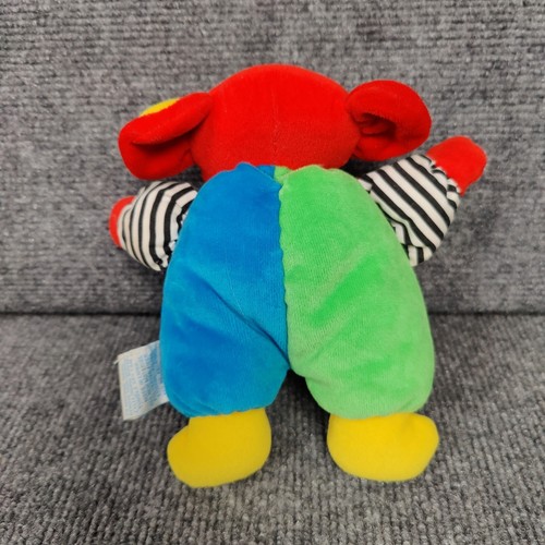 Eden Elephant Vintage Plush Lovey Primary Colors Red Rattle Stuffed Animal 7” - Picture 11 of 13