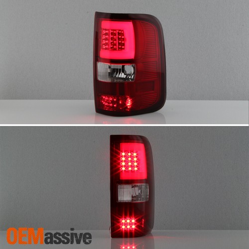Fit 2004 2005 2006 2007 2008 Ford F150 LOBO LED Tube Red Clear Tail Lights Lamps - Picture 11 of 12