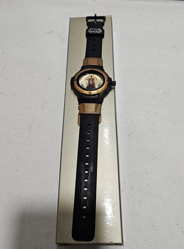 Avon Star Wars Watch Men 46mm Brown Black Episode 1 Jedi Needs Battery - Picture 2 of 6