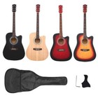 Glarry 41" Spruce Front Cutaway Folk Acoustic Guitar Dreadnought With Bag
