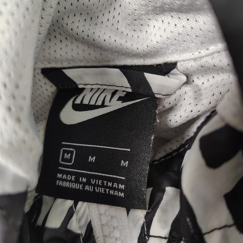 Nike Sportswear Windrunner Youth Girls Medium White Black Jacket CJ7426-104 - Picture 10 of 15