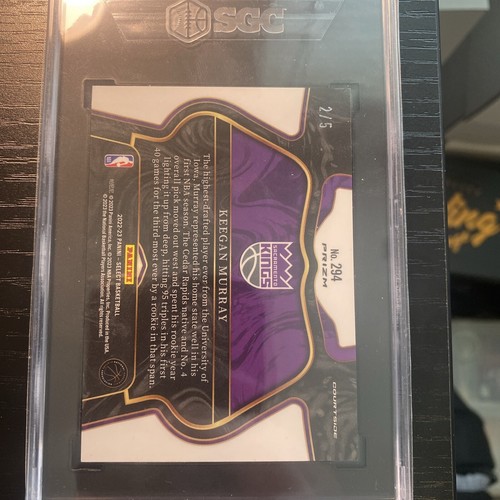 Pulsar Prizm 2/5 22-23 Select SGC 9 ROOKIE Keegan Murray púrpura neón  - Imagen 2 de 3