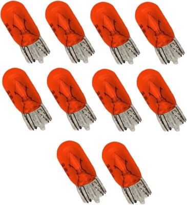 10x T10 WY5W Lamp W5W 5 Watt Side Indicator Light Bulb Orange Amber
