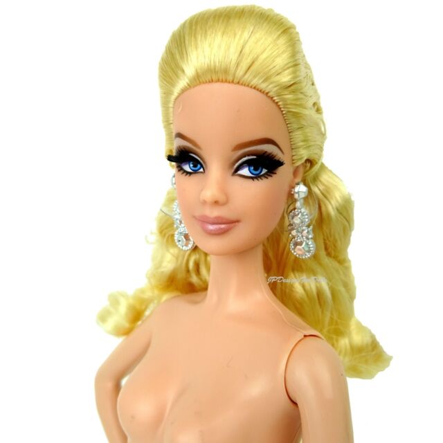 The Look City Shine Barbie bambola da collezione argento abito nero etichetta nuda.- The Look City Shine Barbie bambola da collezione argento abito nero etichetta nuda.-