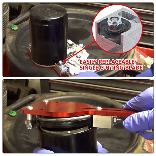 Red Oil Filter Cutter for Filter Cutting Range From 2-3/8 to 5" For 77750 - Picture 8 of 10
