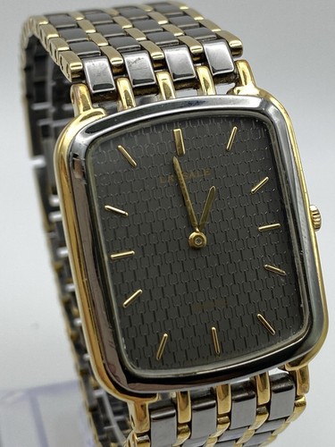 Vintage Seiko Lassale Men’s Slim Elegant GunMetal Gold Tone Watch - Picture 3 of 14