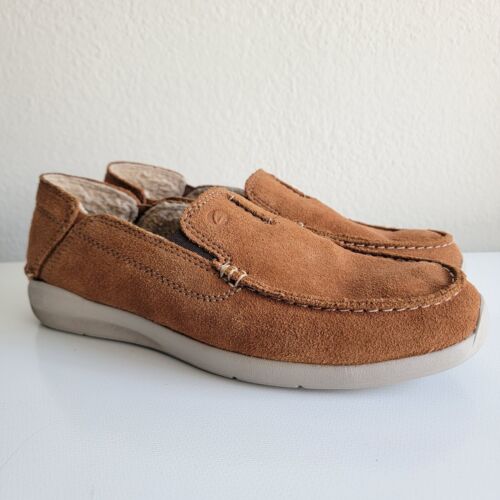 Clarks Collection Herren Größe 7,5 Leder Gorwin Step Slipper Halbschuhe Schuhe Braun - Bild 4 von 12