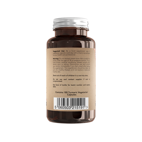 Kurkuma 1500mg Ergänzung & schwarzer Pfeffer & Ingwer | 180 Curcumin - Bild 12 von 19