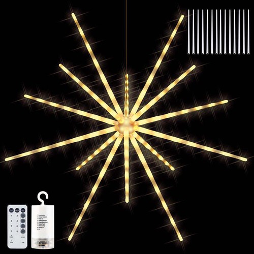 LED Starburst Lights Remote Meteor Firework Lights Home Party Christmas Decor - Picture 20 of 27